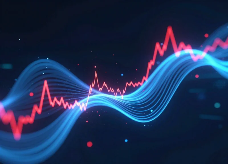 Abstract digital signal visualization representing false alarm suppression technology.
