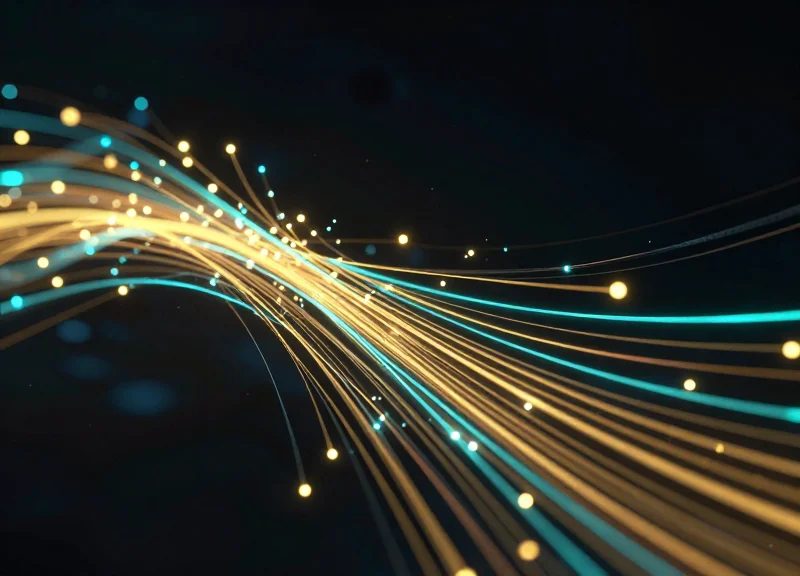 Abstract visualization of data streams representing inventory management and operational efficiency.