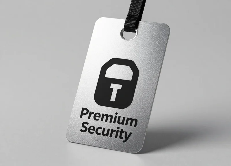 High-quality security tag from DragonGuard showcased for B2B2C workwear providers