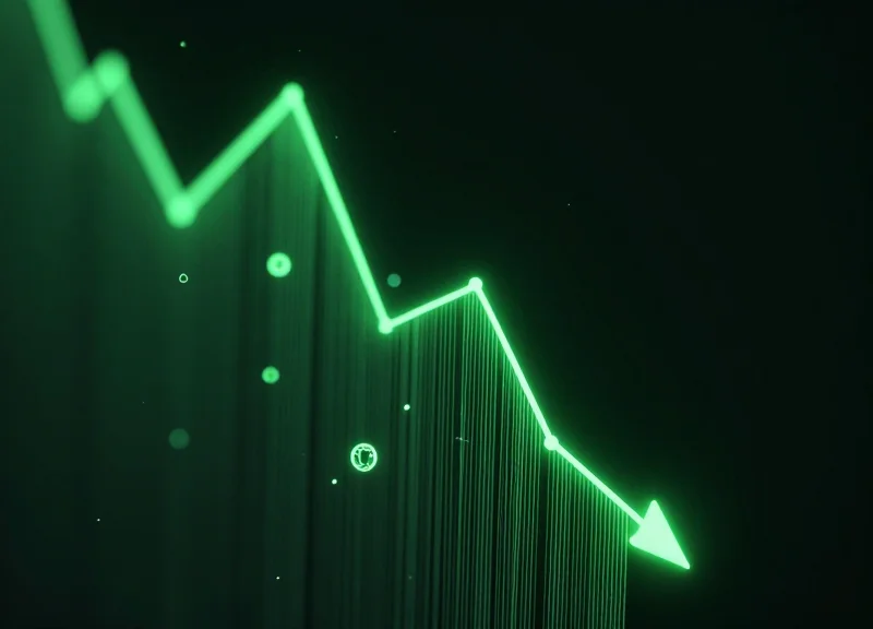 Abstract visualization of a declining trend line representing reduced shrinkage