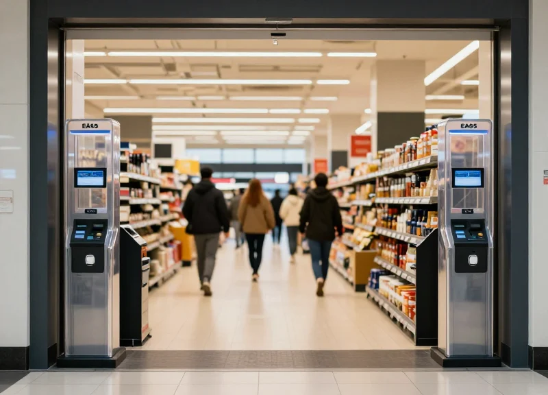 Sleek dual-frequency EAS systems at the entrance of a high-end hypermarket