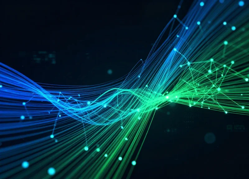 Abstract digital visualization of decreasing shrinkage and increasing efficiency.