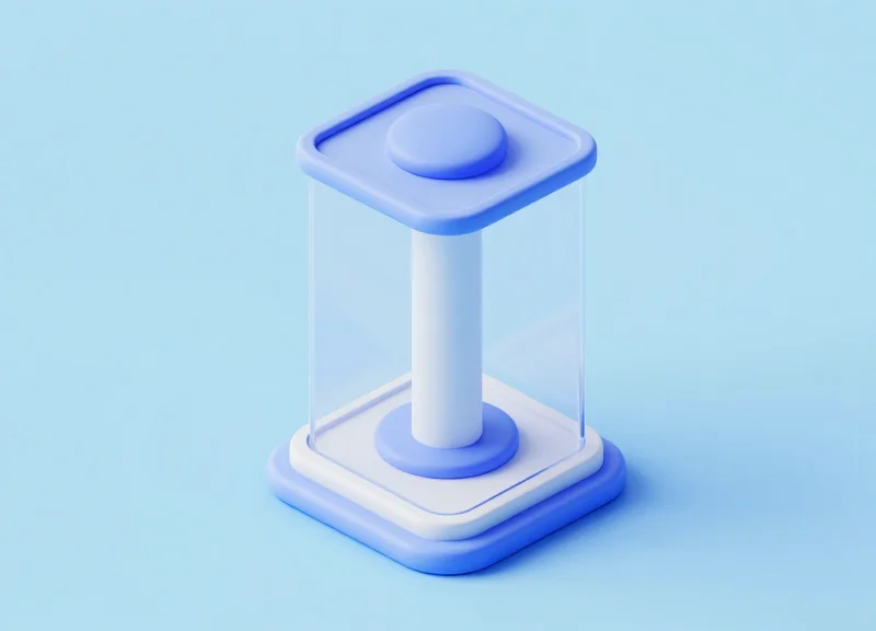 Isometric 3D model of a waterproof security pedestal with a protective water-resistant layer