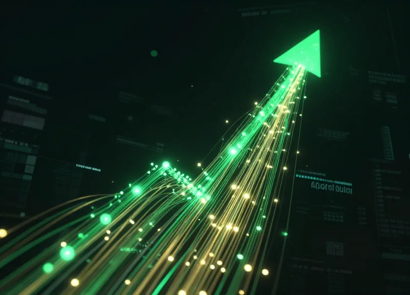 Abstract visualization of financial growth and loss prevention in retail
