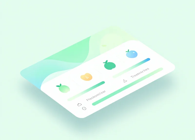 Concept UI for a freshness tracking application with glassmorphism effects.