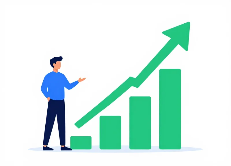 A flat vector illustration representing financial growth and investment in retail technology.