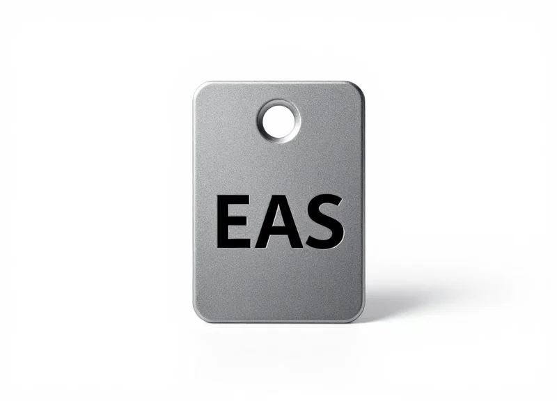 Close-up detail of a discreet stealth EAS security tag designed for covert asset protection.