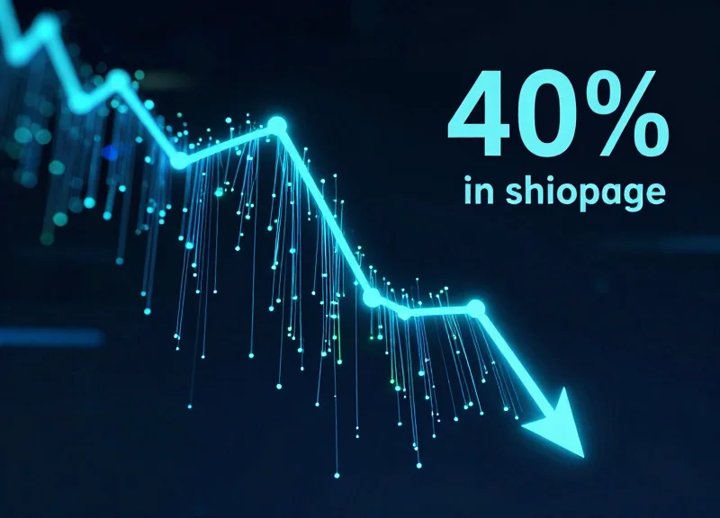 Abstract digital visualization showing a sharp downward trend of glowing data points representing loss reduction.
