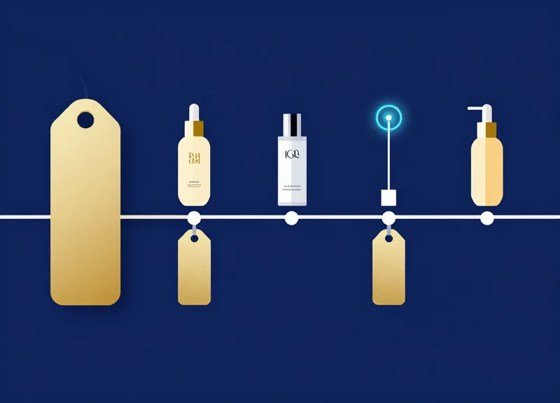 Abstract vector illustration representing the evolution of retail security from basic tags to intelligent sensors.