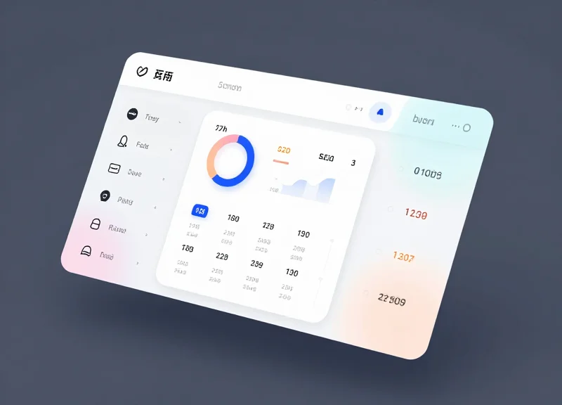 Conceptual UI dashboard for a smart skincare counter system.