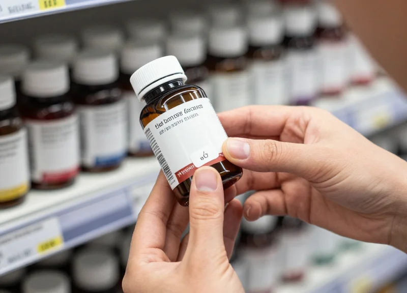 Close-up of a retail employee applying an anti-theft DR soft label to a product.