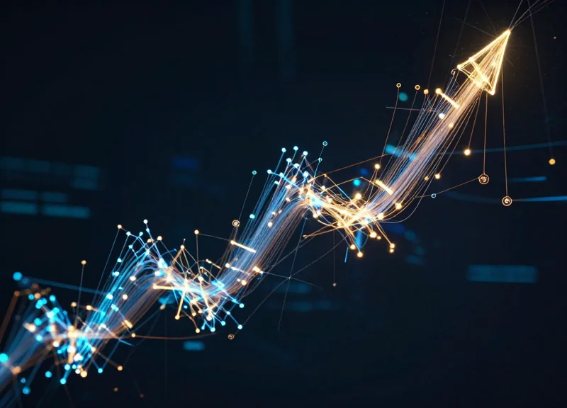 Abstract visualization of smart security signals and alarm protocols.