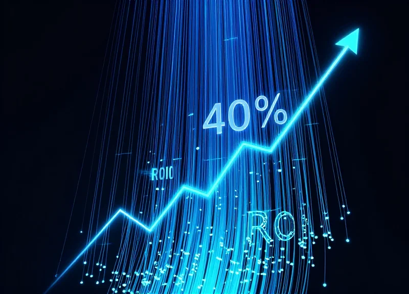 Abstract data visualization showing a significant downward trend in loss represented by glowing blue light trails.