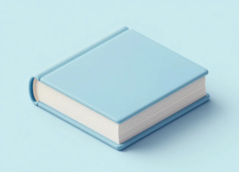 Isometric 3D model of a book showing internal structure including the spine and gutter zones.