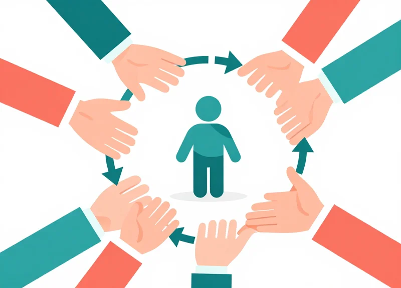 A flat vector illustration showing the circular movement of a toy between buyers and sellers representing the resale market.