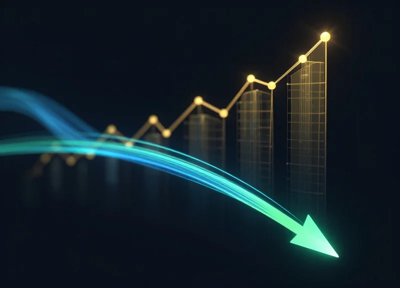 Abstract visualization of 45% shrinkage reduction and profit growth