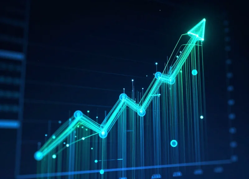 Abstract visualization of data streams representing real-time inventory accuracy.