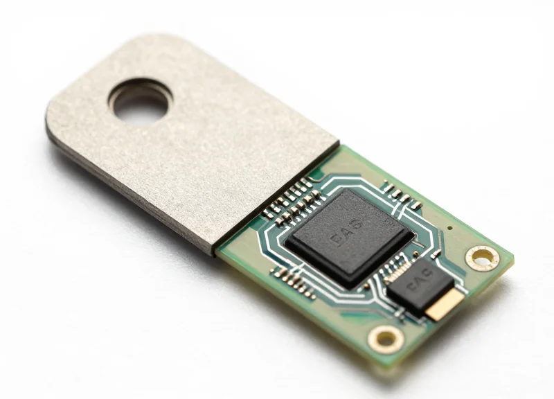 Close-up of internal RFID and EAS sensor components used in smart retail kiosks.