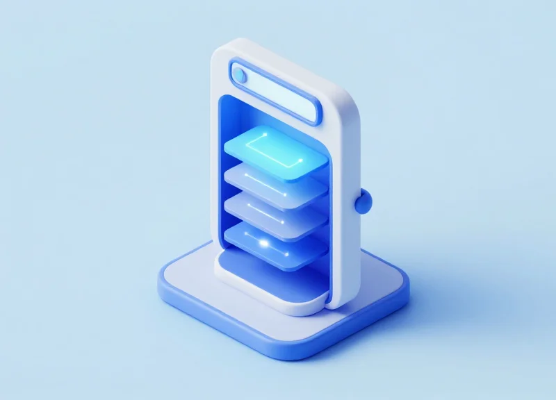 Isometric view of a retail kiosk highlighting its security sensor coverage.