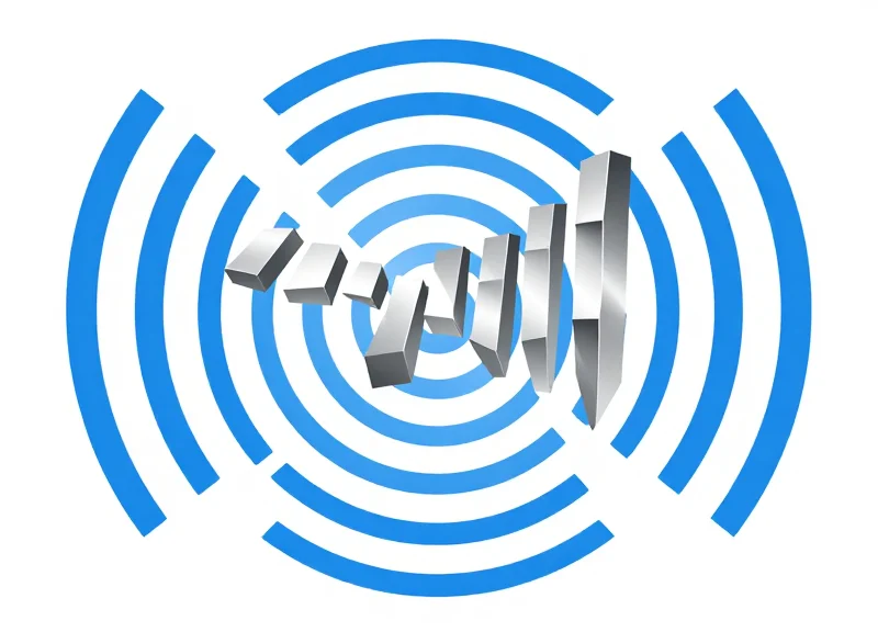 Abstract visual representing electromagnetic interference between metal and signals.