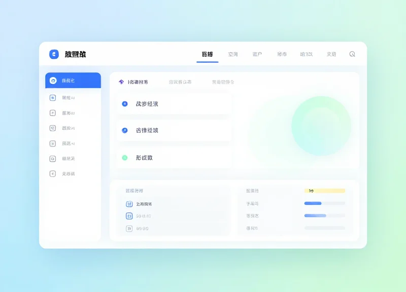 Abstract dashboard interface showing security insights with glassmorphism effects.
