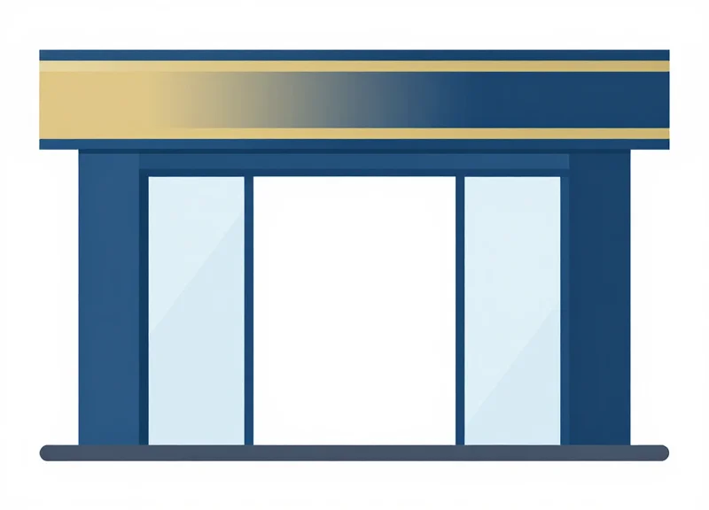 Conceptual illustration of a futuristic retail entrance representing the shift away from traditional security pedestals towards seamless integration.