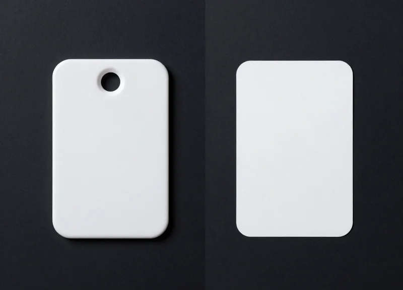 Comparison of different electronic security tags side by side