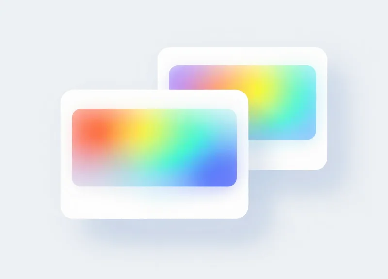 Abstract dashboard interface showing floating panels and data flow graphs with glassmorphism effects.