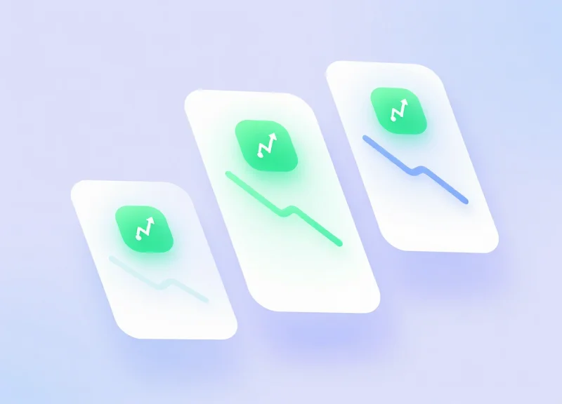Modern UI concept showing data analytics for retail shrinkage and sales growth.