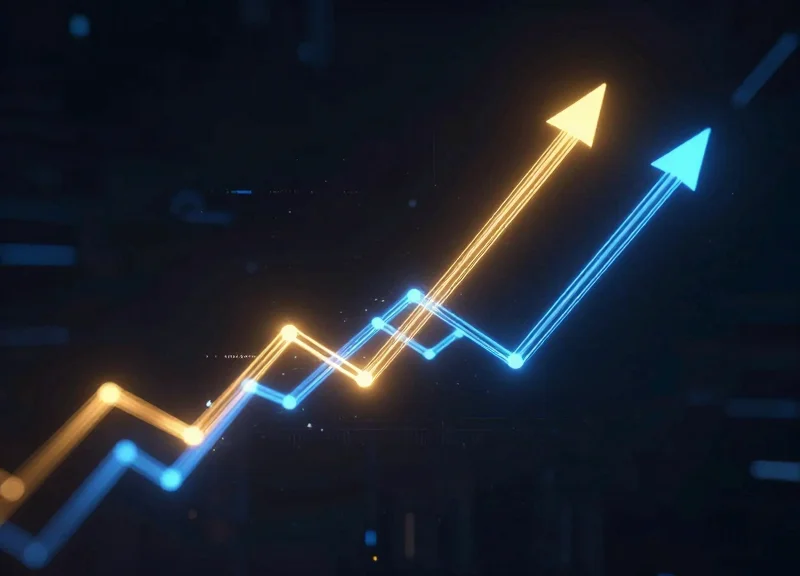 Abstract visualization of return on investment and loss prevention.