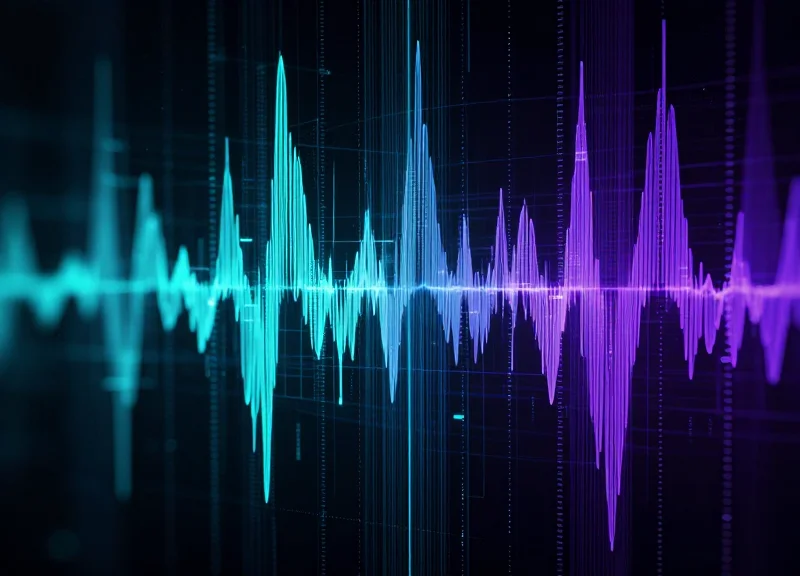 Holographic visualization of a security sensor with flowing data streams and dual-frequency signal waves.