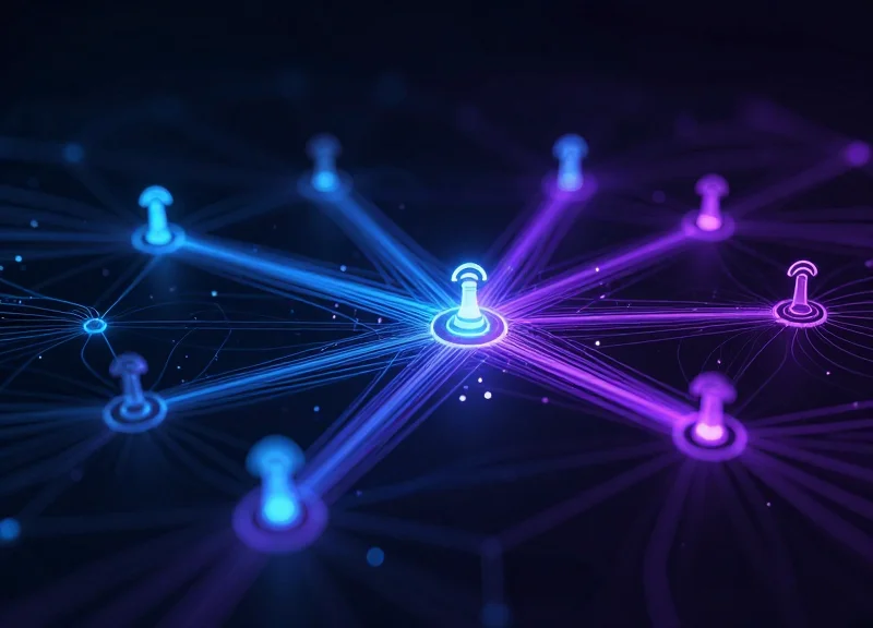 Conceptual visualization of smart security connectivity and alarms for optical equipment.