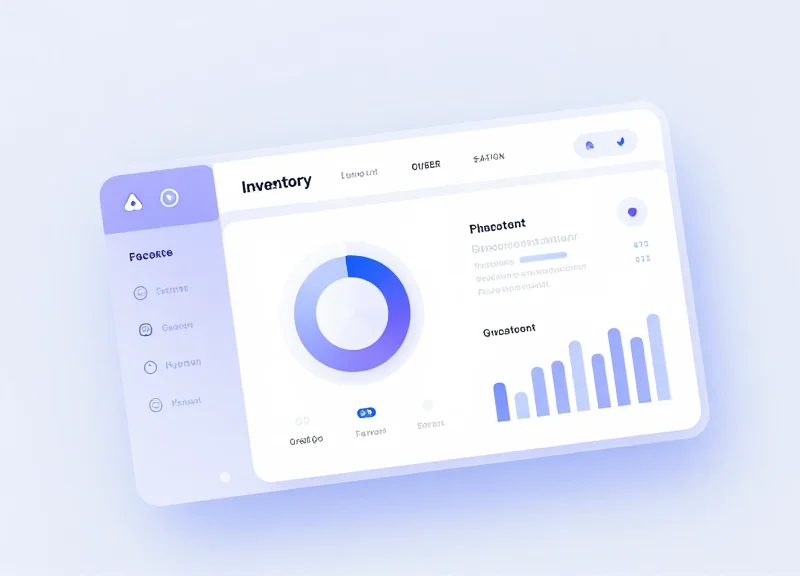 Abstract digital dashboard showing asset management and inventory tracking