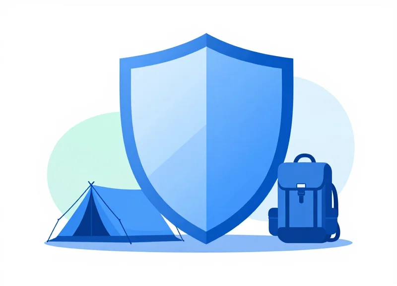 Conceptual illustration of a digital shield protecting a retail store inventory