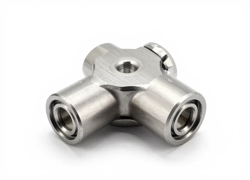 A detailed close-up of a heavy-duty industrial end-lock for securing bulky goods on a white background.