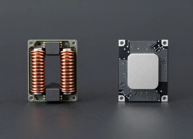 Side-by-side comparison of AM and RF security sensor components