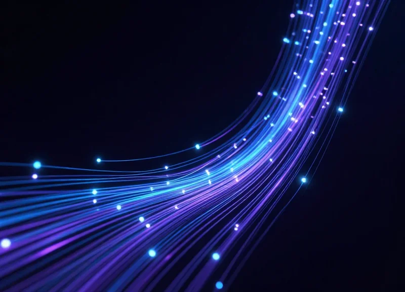 Abstract data visualization showing clear signal paths and detection nodes
