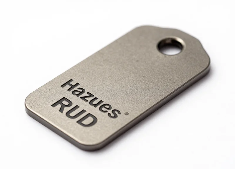A specialized chemical-grade RFID tag designed for industrial hazardous material containers.
