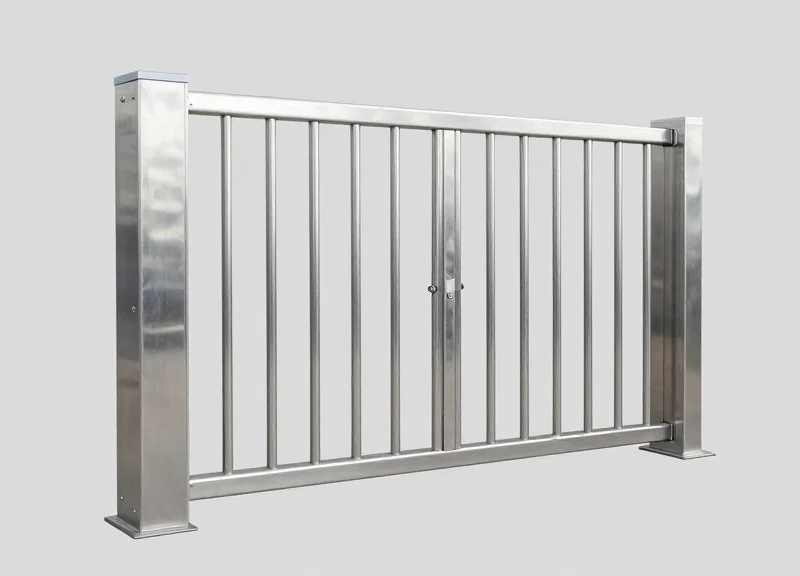 A heavy-duty stainless steel EAS security pillar with a polished metallic finish.