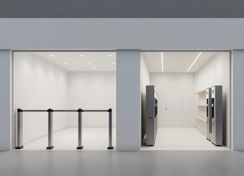 A comparison showing a wide, open retail entrance versus a narrow, obstructed one.