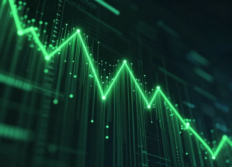 Abstract visualization of a downward trending graph representing shrinkage reduction