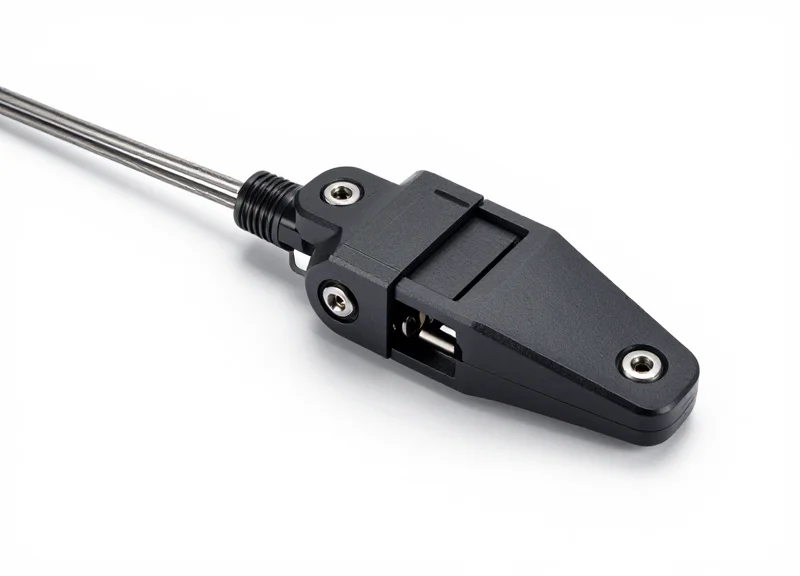 A modern hybrid RFID spider wrap security device with high-tension cables and integrated sensors.