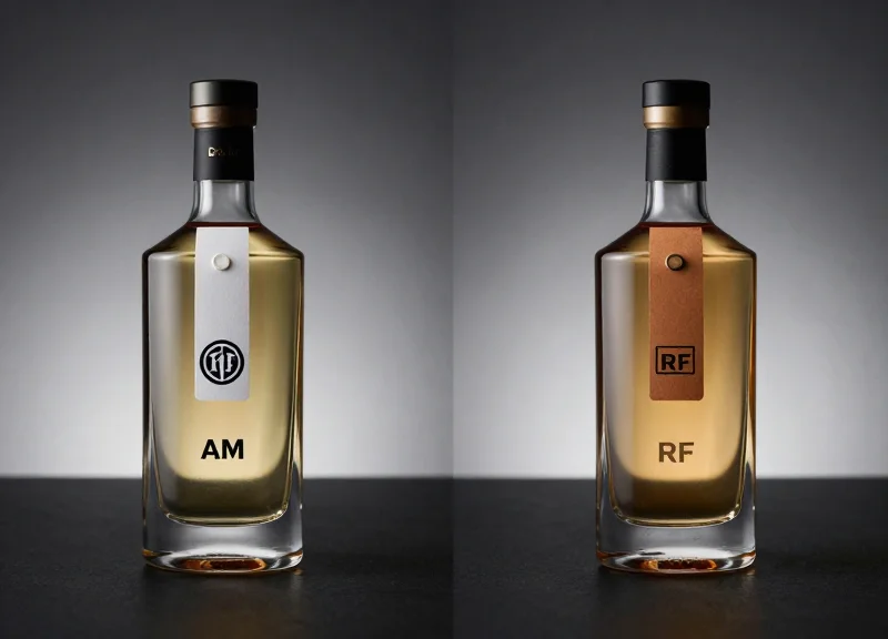 Comparison between AM and RF technology tags on liquor bottles