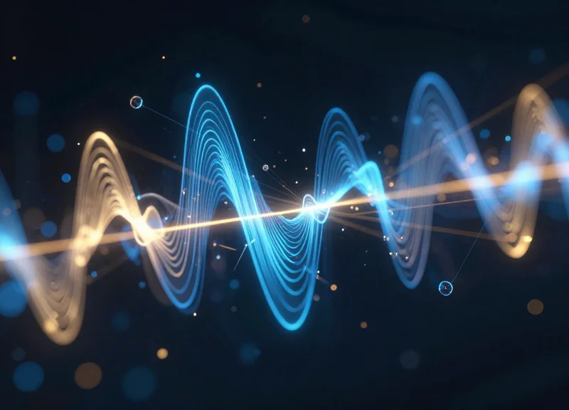 Abstract representation of radio frequency waves and signal matching for EAS systems.