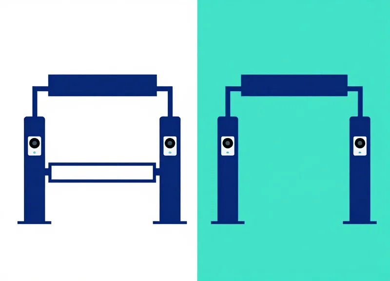 A conceptual illustration showing the transition from old retail security gates to modern integrated sensors.