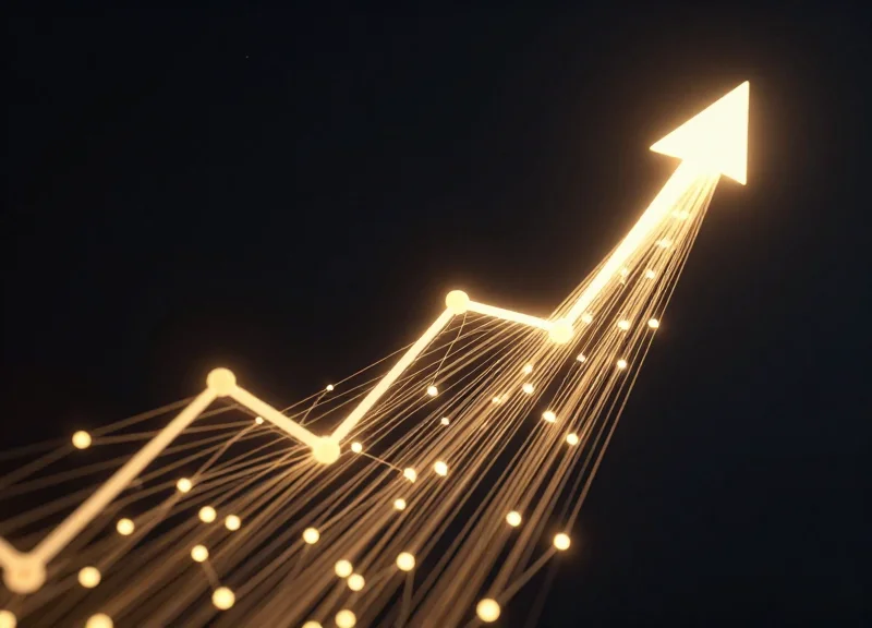 Abstract visualization of upward growth and long-term value for hybrid retail infrastructure.