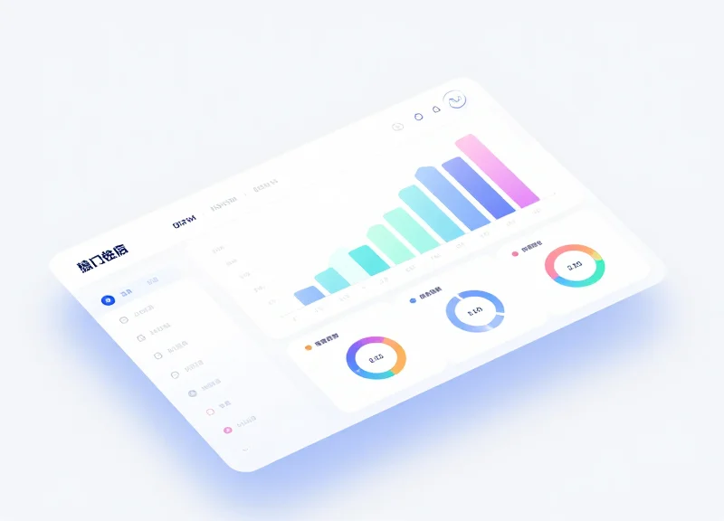 Abstract retail analytics dashboard with charts and KPIs