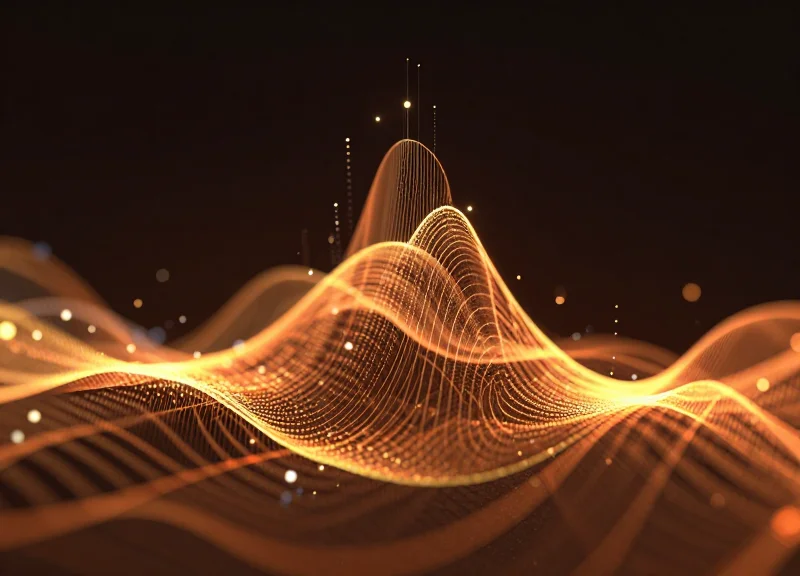 Abstract representation of predictive data analytics for retail loss prevention.