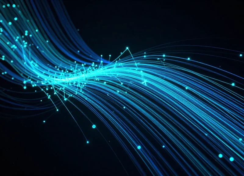 Abstract digital neural network representing predictive AI in retail