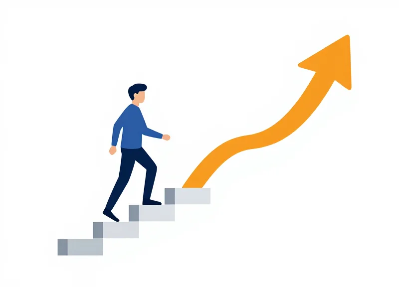A minimalist vector illustration depicting a strategic path leading to business growth and profit.